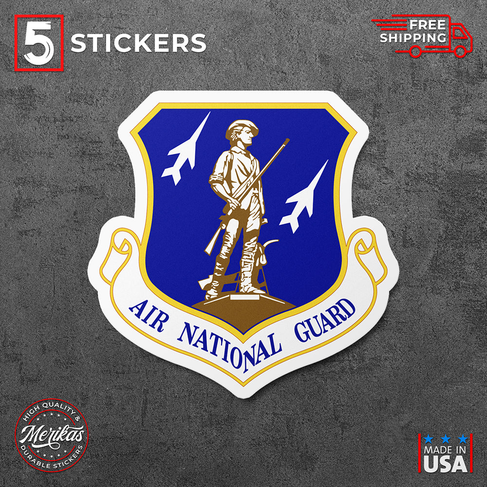 Sticker, Vinyl Decal, Air National Guard, 5 Stickers