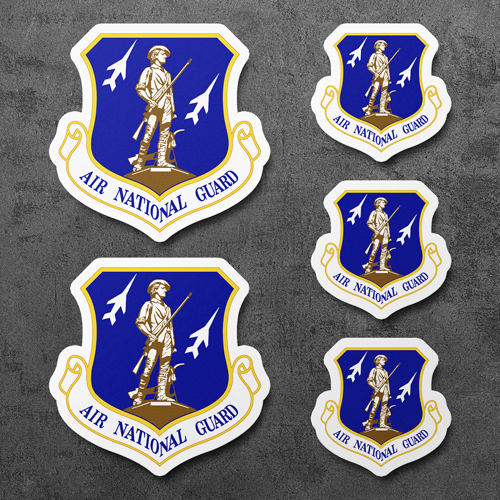 Sticker, Vinyl Decal, Air National Guard, 5 Stickers