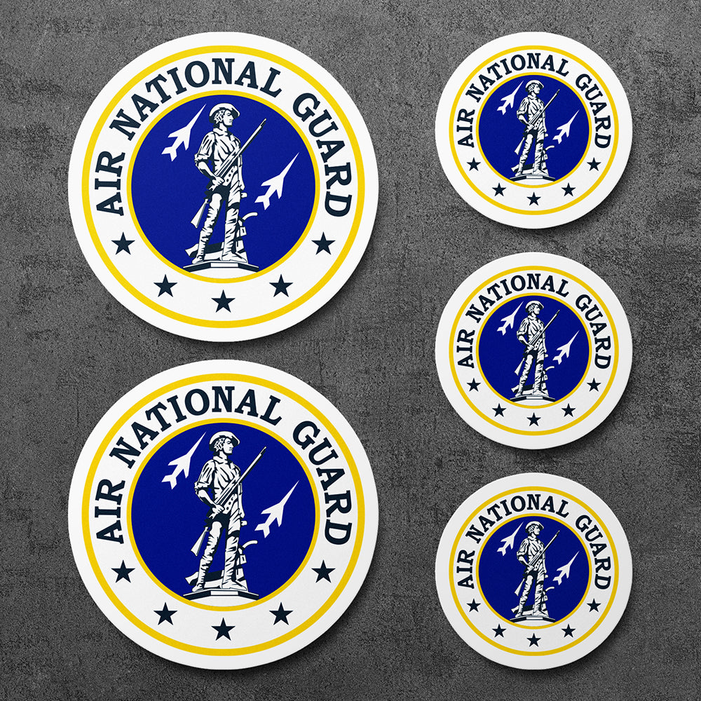 Sticker, Vinyl Decal, Air National Guard, 5 Stickers