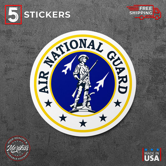 Sticker, Vinyl Decal, Air National Guard, 5 Stickers