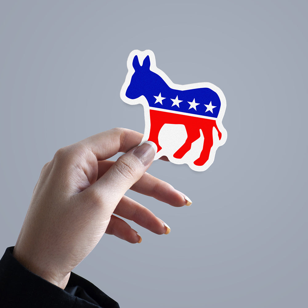 Sticker, Vinyl Decal, Democratic Donkey, 5 Stickers