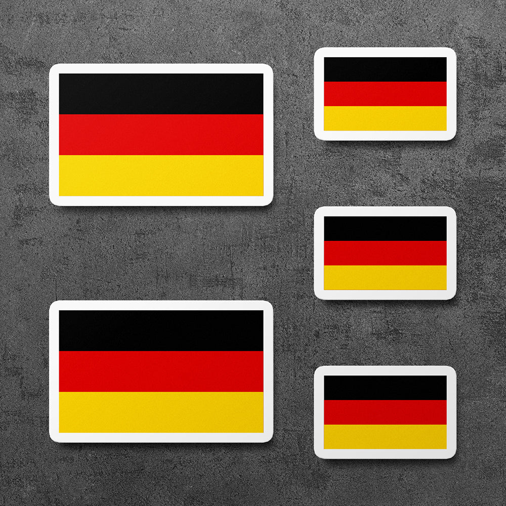 Sticker Vinyl Decal, Germany Flag, Deutschland Flagge, German Colors, 5 Stickers