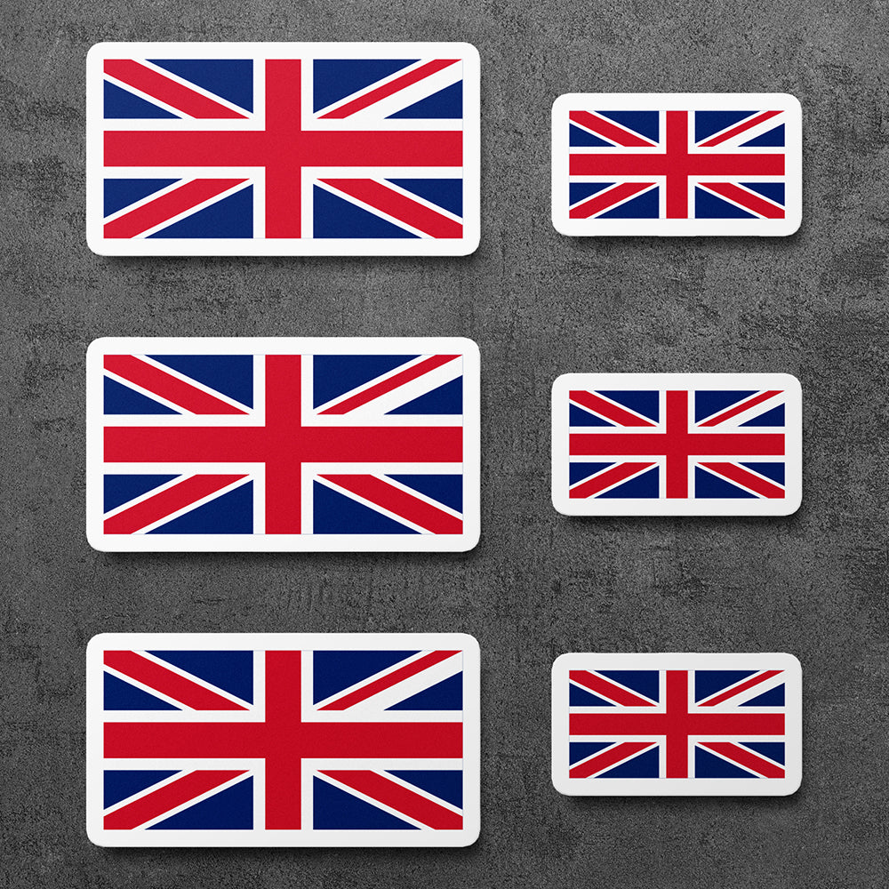 Sticker, Vinyl Decal, UK, United Kingdom, British Colors, 6 Stickers