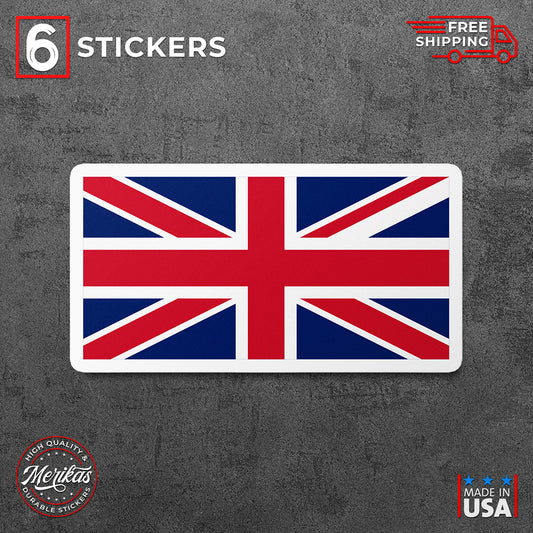 Sticker, Vinyl Decal, UK, United Kingdom, British Colors, 6 Stickers