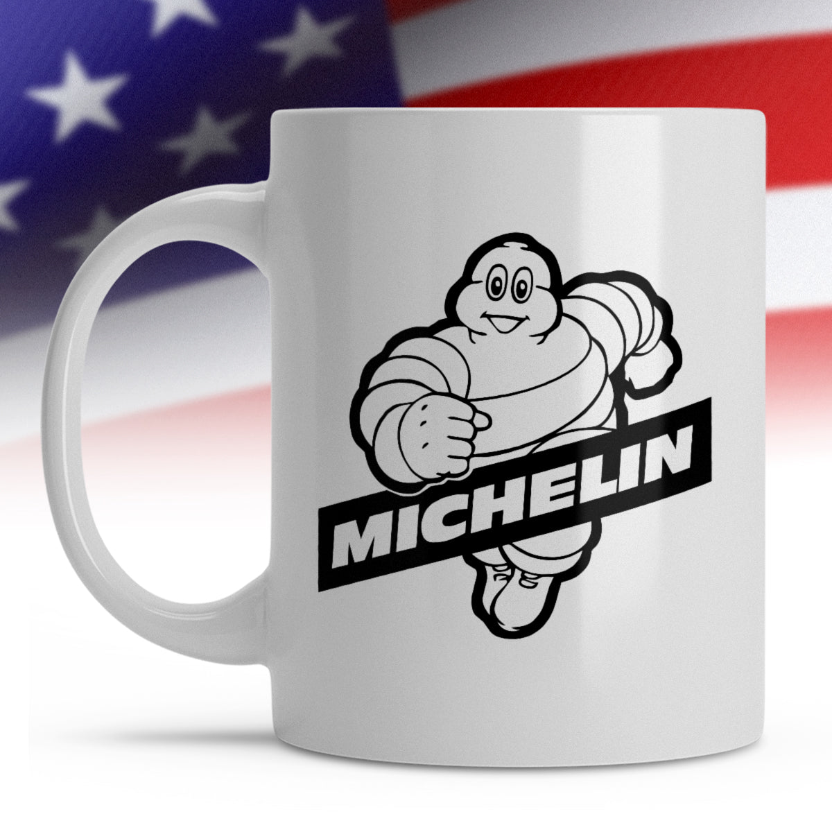 Coffee Mug, Michelin Tires, 11oz Ceramic Mug Gift