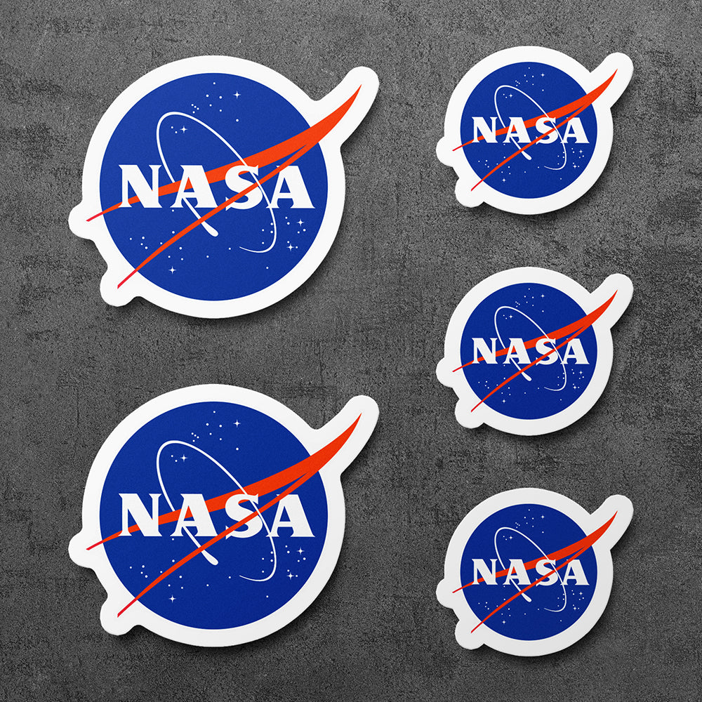 Sticker, Vinyl Decal, NASA Space Logo, 5 Stickers