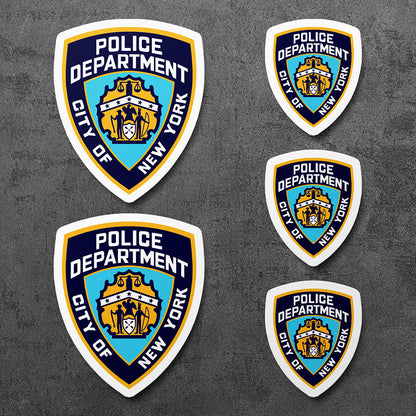 Sticker, NYPD Police New York Police Department Vinyl Decal, 5 Stickers