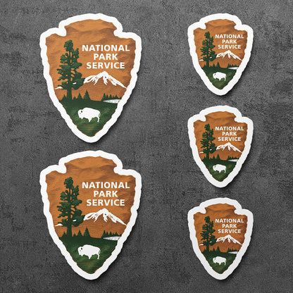 Sticker, National Park Service Arrow Head Vinyl Decal, 5 Stickers