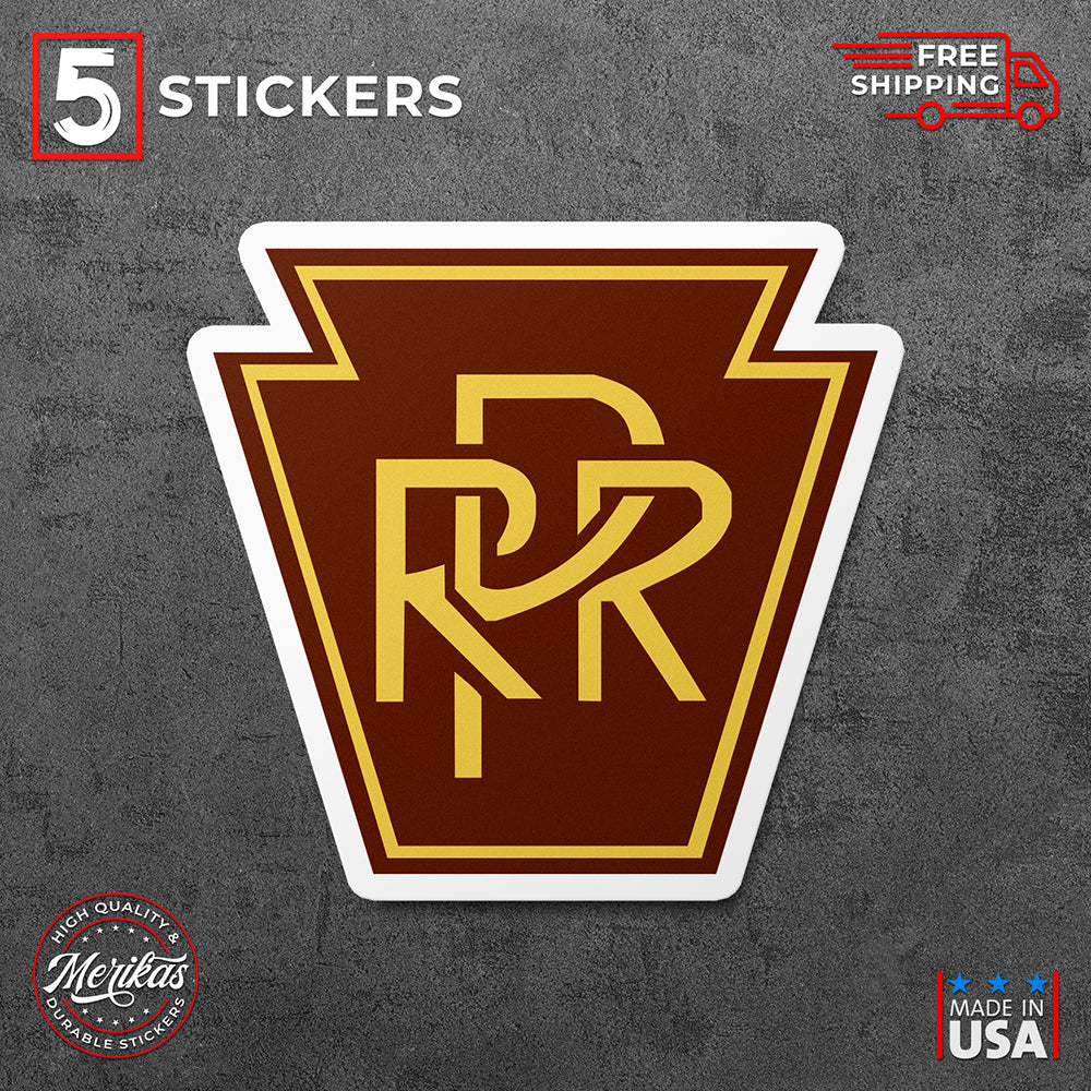 Sticker, Pennsylvania Railroad Vinyl Decal, 5 Stickers