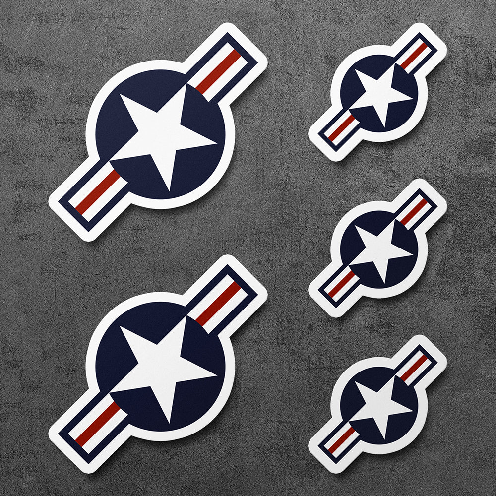 Military Sticker, Vinyl Decal, United States Air Force USAF, 5 Stickers