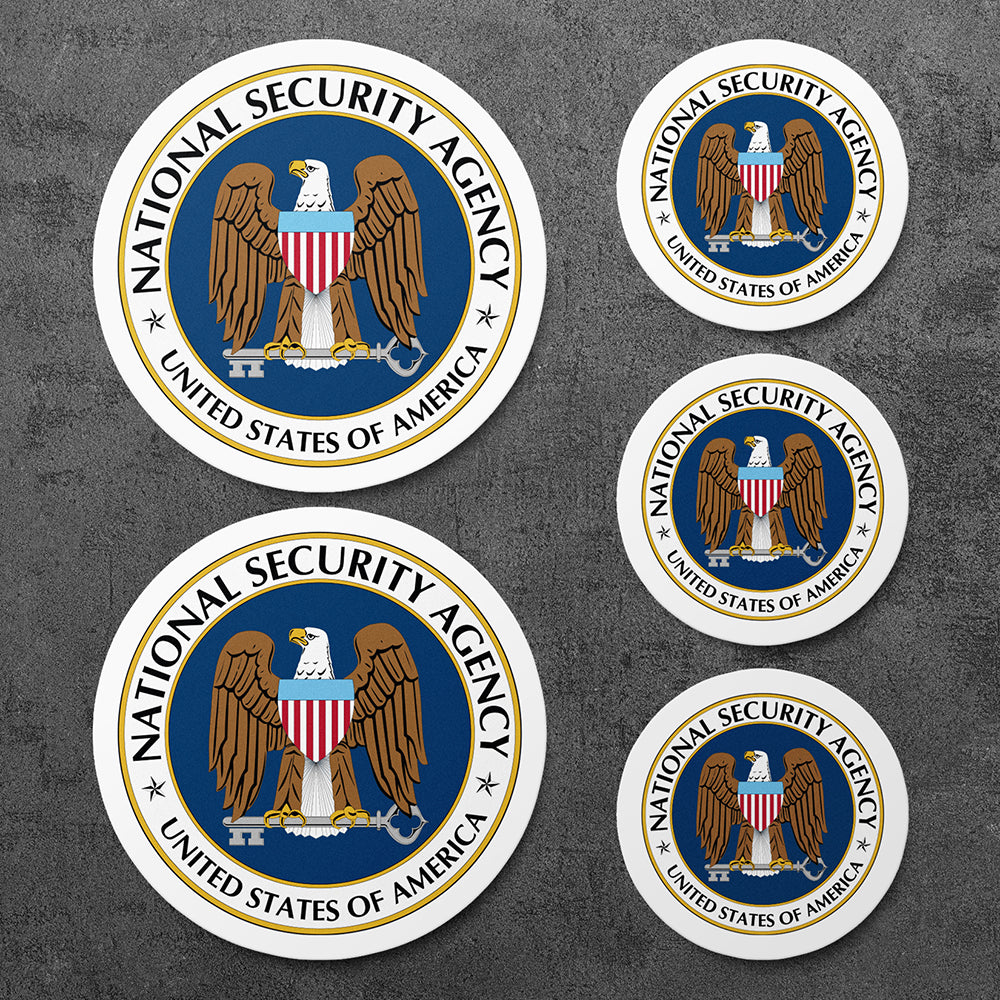 Sticker, Vinyl Decal, National Security Agency, 5 Stickers