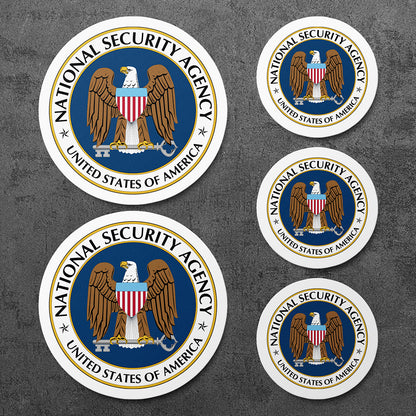 Sticker, Vinyl Decal, National Security Agency, 5 Stickers