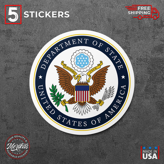 Sticker, Vinyl Decal, U.S. Department of State, 5 Stickers