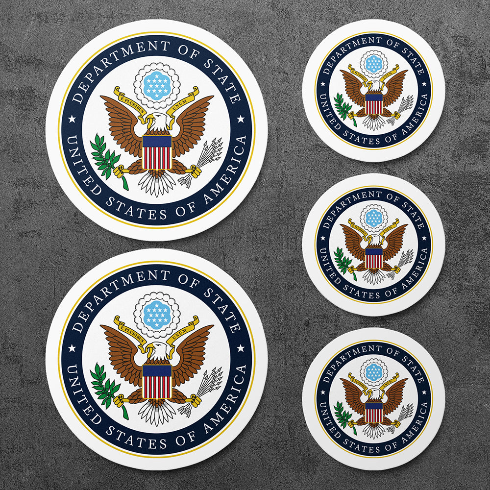 Sticker, Vinyl Decal, U.S. Department of State, 5 Stickers