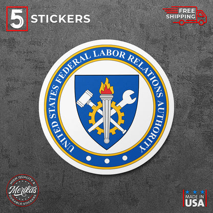 Sticker, Vinyl Decal, U.S. Federal Labor Relations Authority, 5 Stickers