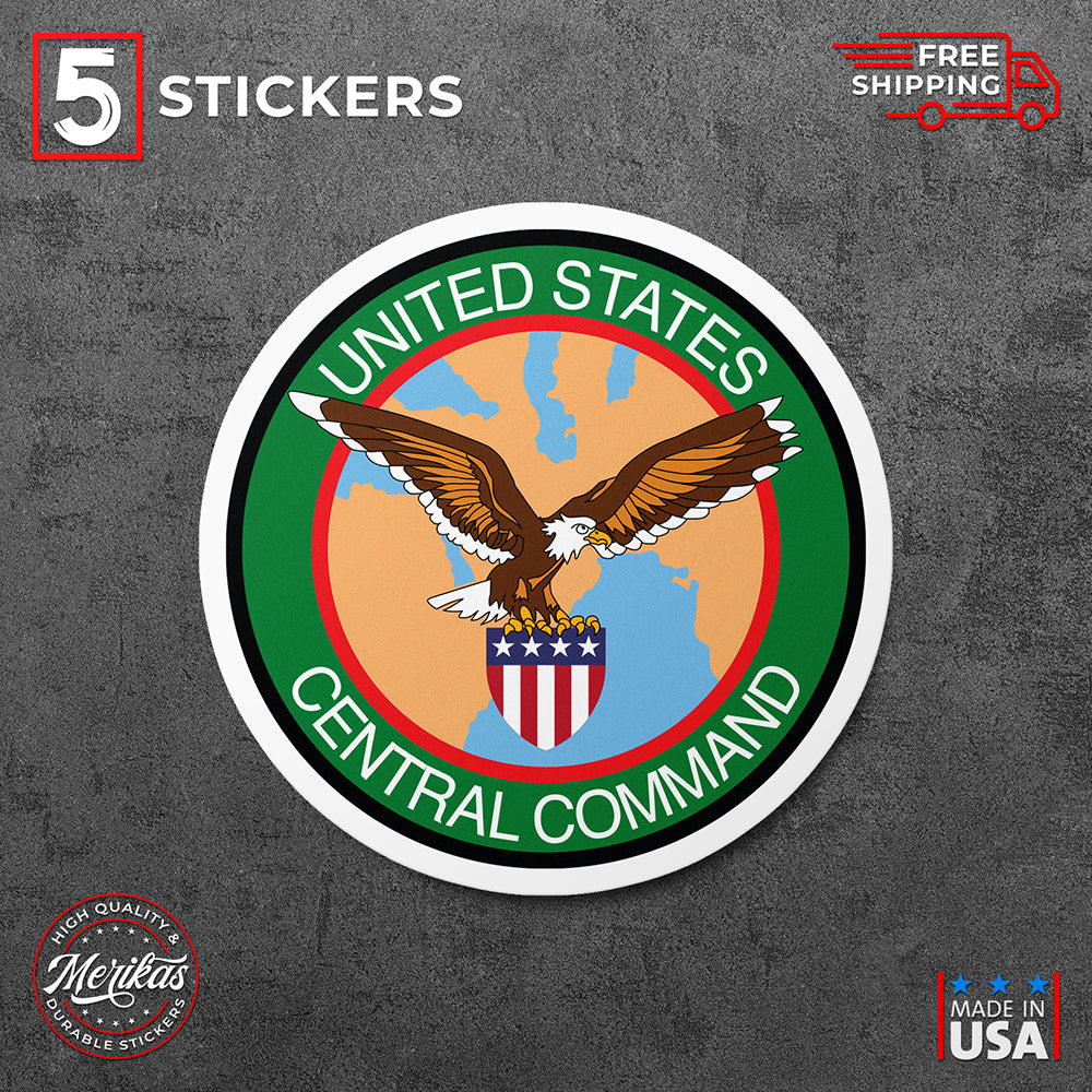 Sticker, Vinyl Decal, United States Central Command, 5 Stickers