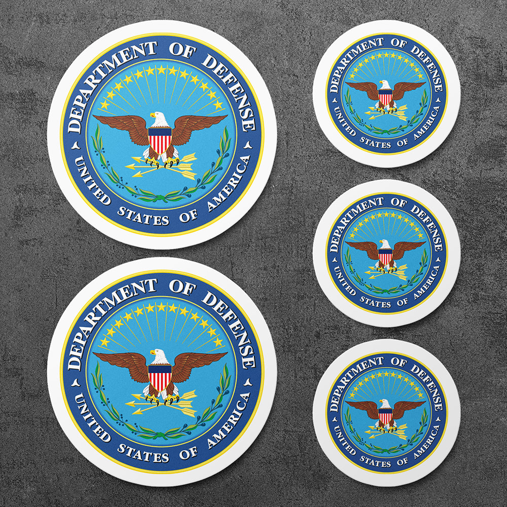 Sticker, Vinyl Decal, United States Department of Defence, 5 Stickers