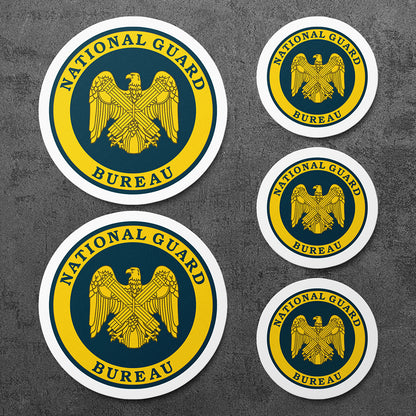 Sticker, Vinyl Decal, National Guard Bureau USA, 5 Stickers