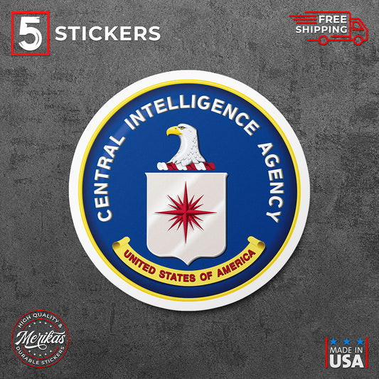 Sticker, Vinyl Decal, U.S. Central Intelligence Agency, 5 Stickers