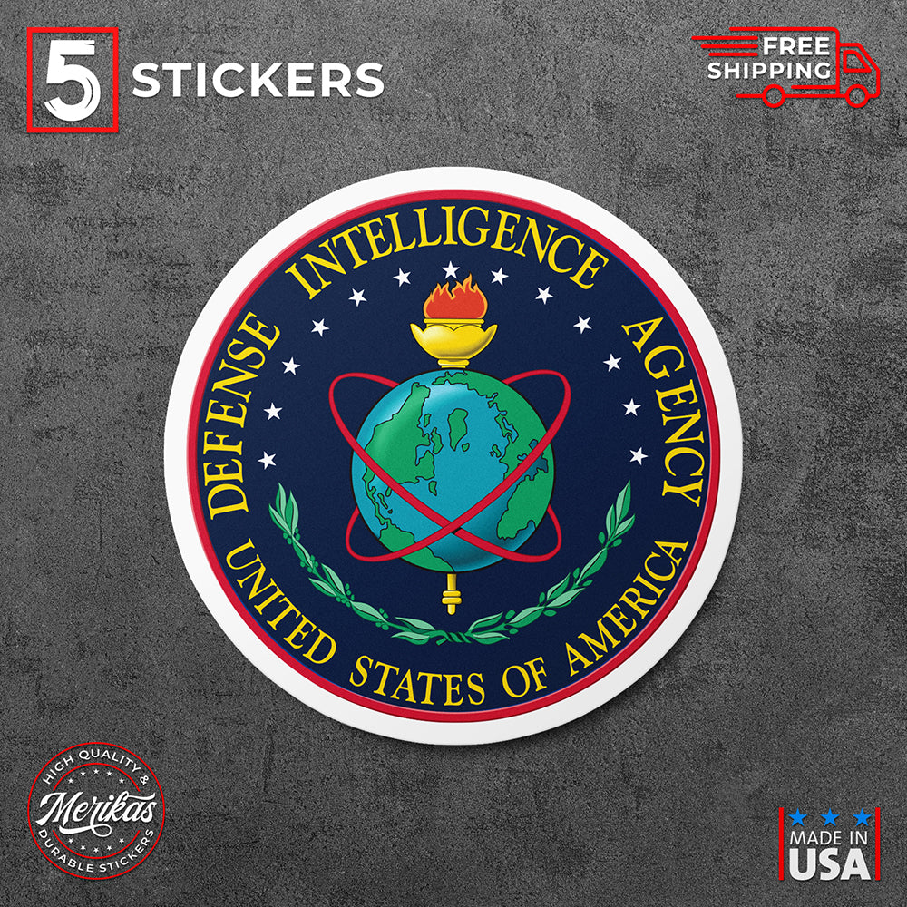 Sticker, Vinyl Decal, U.S. Defense Intelligence Agency, 5 Stickers