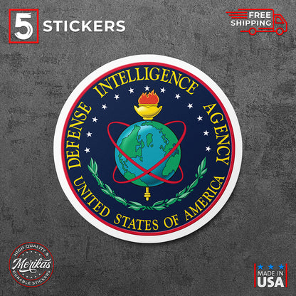 Sticker, Vinyl Decal, U.S. Defense Intelligence Agency, 5 Stickers