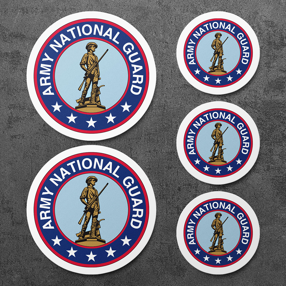 Sticker, Vinyl Decal, United States Army National Guard, 5 Stickers