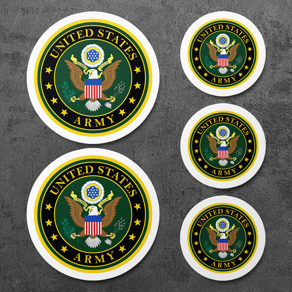 Sticker, Vinyl Decal, United States Army, 5 Stickers