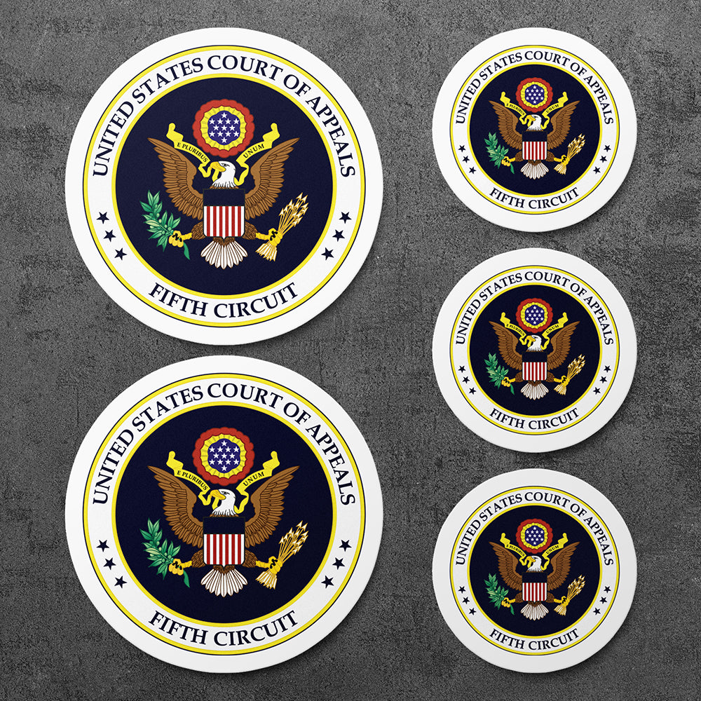 5 Stickers, Vinyl Decal, United States Court of Appeals for the Fifth Circuit