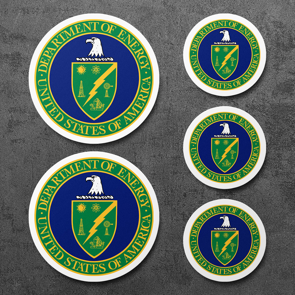 Sticker, Vinyl Decal, United States Department of Energy, 5 Stickers