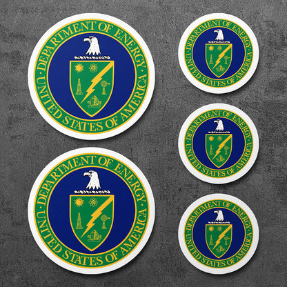 Sticker, Vinyl Decal, United States Department of Energy, 5 Stickers