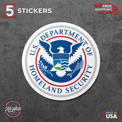 Sticker, Vinyl Decal, U.S. Department of Homeland Security, 5 Stickers