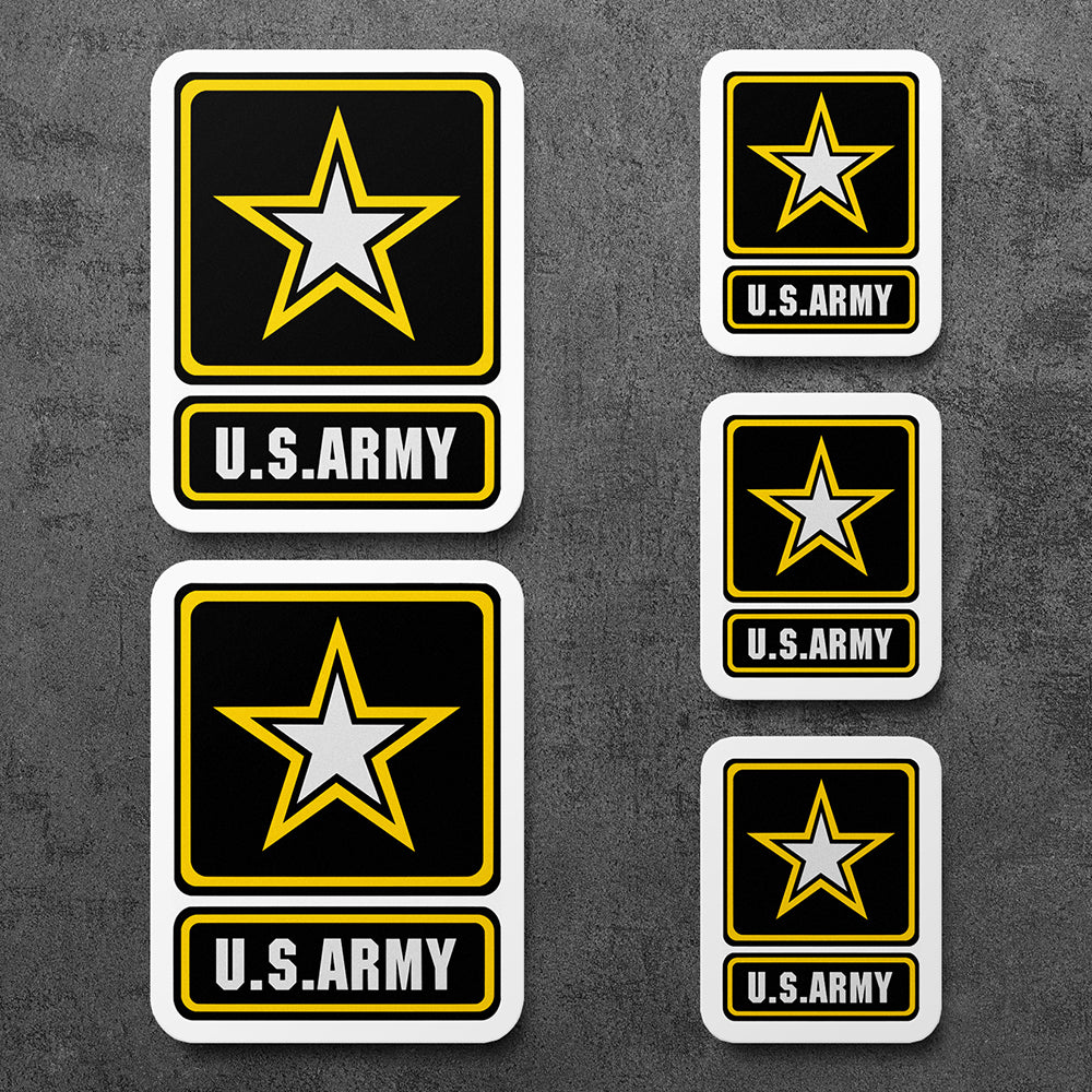 Military Sticker, Vinyl Decal, US Army, 5 Stickers