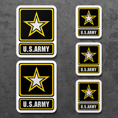 Military Sticker, Vinyl Decal, US Army, 5 Stickers