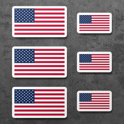 6 Stickers, Vinyl Decal, American Flag, United States Of America, USA Flag