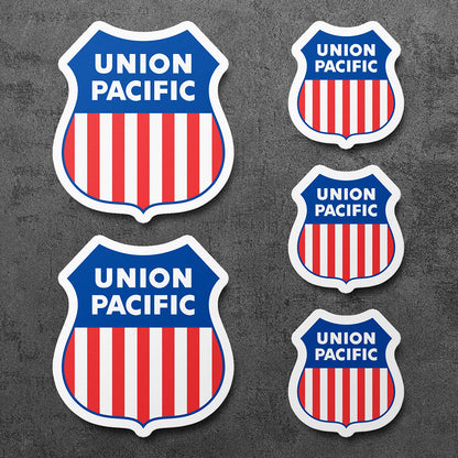 Sticker, Union Pacific Railroad Vinyl Decal, 5 Stickers