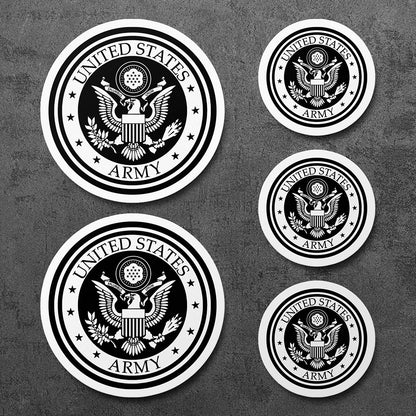 Sticker, United States Army Vinyl Decal, 5 Stickers