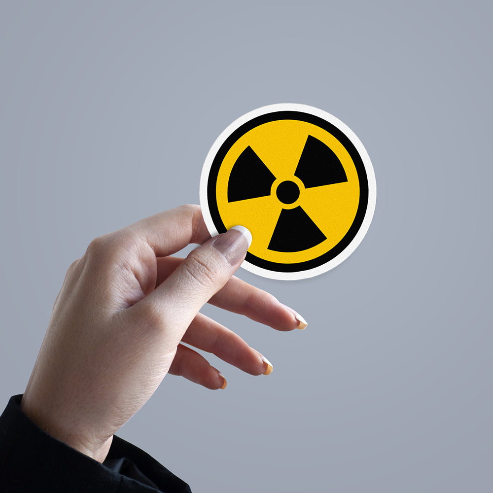 Sticker, Vinyl Decal, Nuclear Sign, 5 Stickers