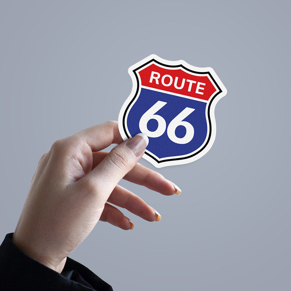 Sticker, Vinyl Decal, Route 66 Sign, 5 Stickers