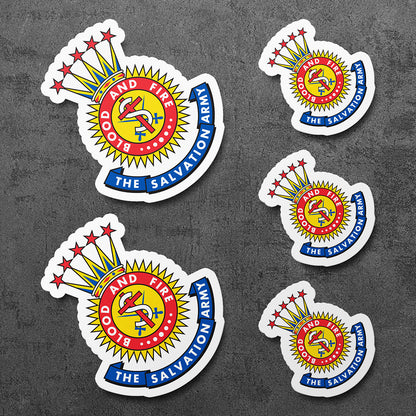 Sticker, Vinyl Decal, Salvation Army Crest, 5 Stickers