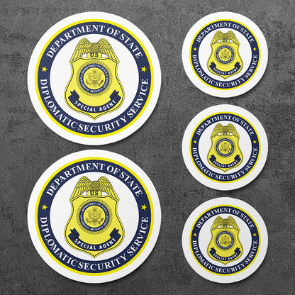 Sticker, Vinyl Decal, Seal of the United States Diplomatic Security, 5 Stickers