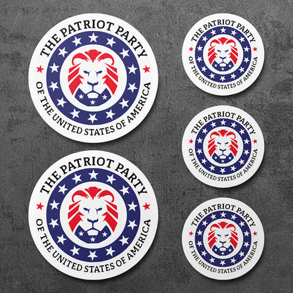 5 Stickers, Vinyl Decal, The Patriot Party Trump 2024 American Patriotic